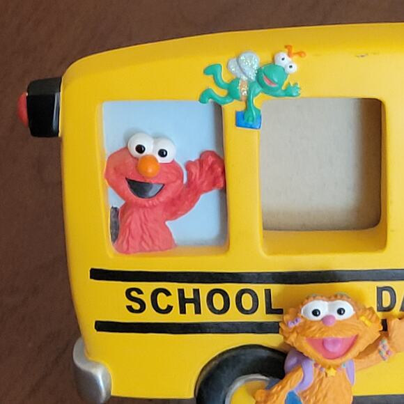 Sesame Street 123 School Days Bus Ceramic  Picture Frame Vintage 2003 - Picture 2 of 7